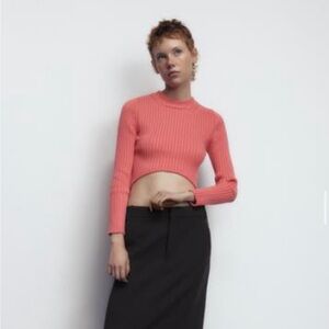 Zara ROUNDED HEM KNIT SWEATER
PINK